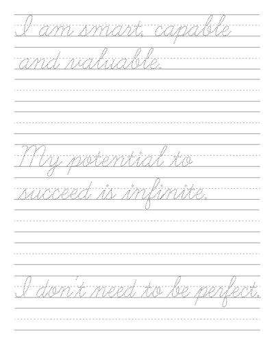 Cursive Handwriting Workbook for the Visually Impaired: Large Print Cursive Writing practice for Low Vision Learners - Image 6