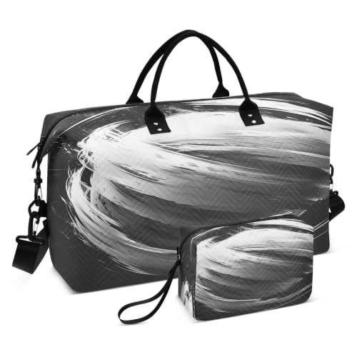 Sac de sport art abstrait basket-ball fonctionnel avec sa trousse de toilette