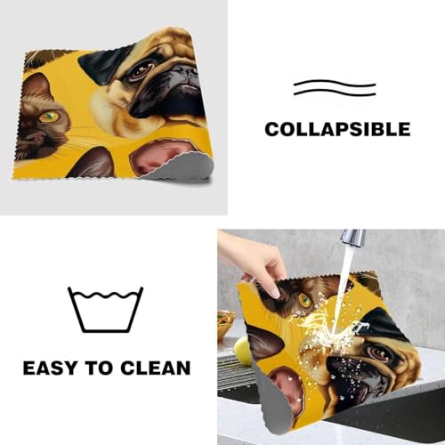 Set de table bouledogue antidérapant lavable tapis de table résistant chaleur 30x45cm