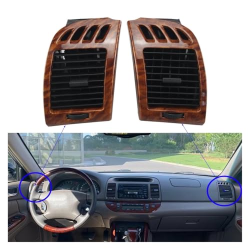 Rejilla de salida de aire delantera Camry 2001-2006 en acabado madera (1 par) 2