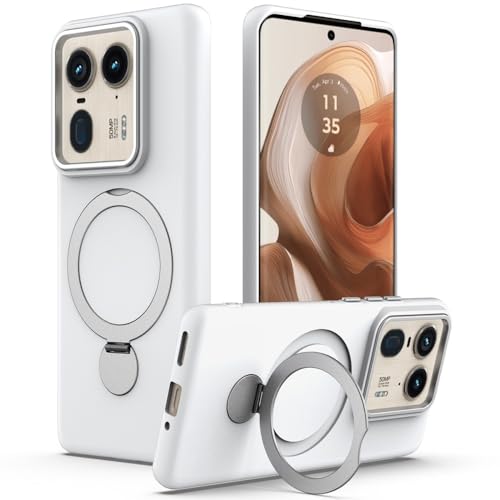 Coque Moto Edge 50 Ultra 5G antichoc à anneau rotatif 360