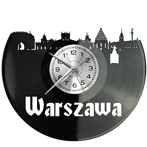 Horloge murale décorative vinyle Varsovie idée cadeau originale - 4