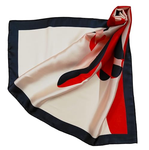 Image of Satin Silk Small Square Scarf for Women, Printed Soft and Comfy Neck Head Tie Scarf Bandana
