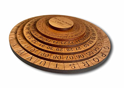 Mexican Army Cipher Wheel | Escape Room Prop | Authentic Design for Secret Code Games | Ideal for Parties and Educational Use