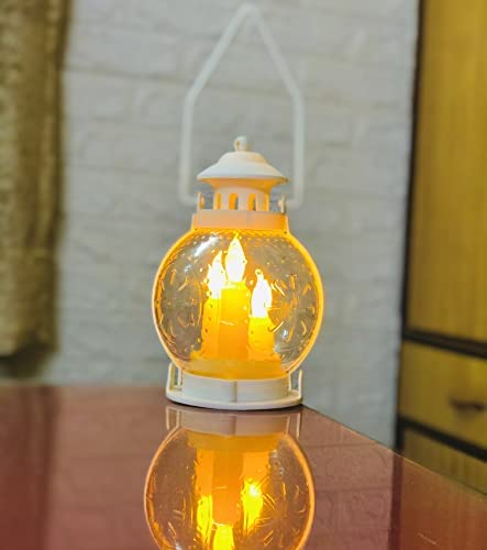 Auslese® Vintage Triple LED Candle Lantern with Flickering Flameless Battery Powered for Living Room Bedroom Lighting and Home Decoration Items (Style4)