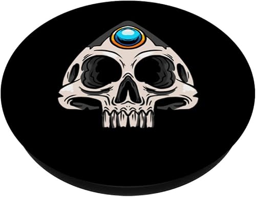 Miniatura 2 de Cabeza de esqueleto paranormal gótico Ouija Board Planchette PopSockets intercambiables PopGrip