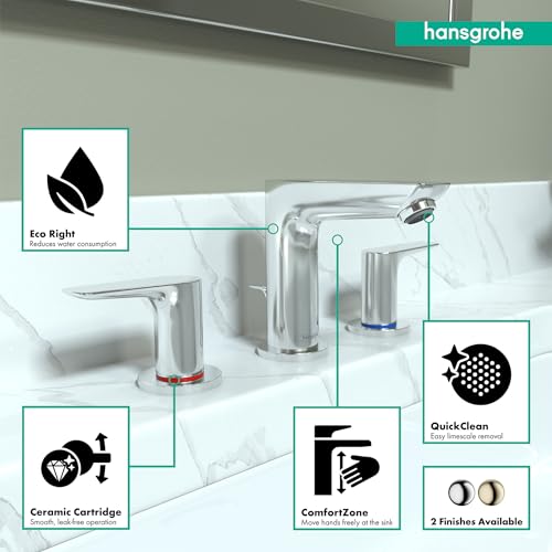 hansgrohe Talis E Modern 2-Handle 5-inch Tall Bathroom Sink Faucet in Chrome, 71733001 thumbnail 3