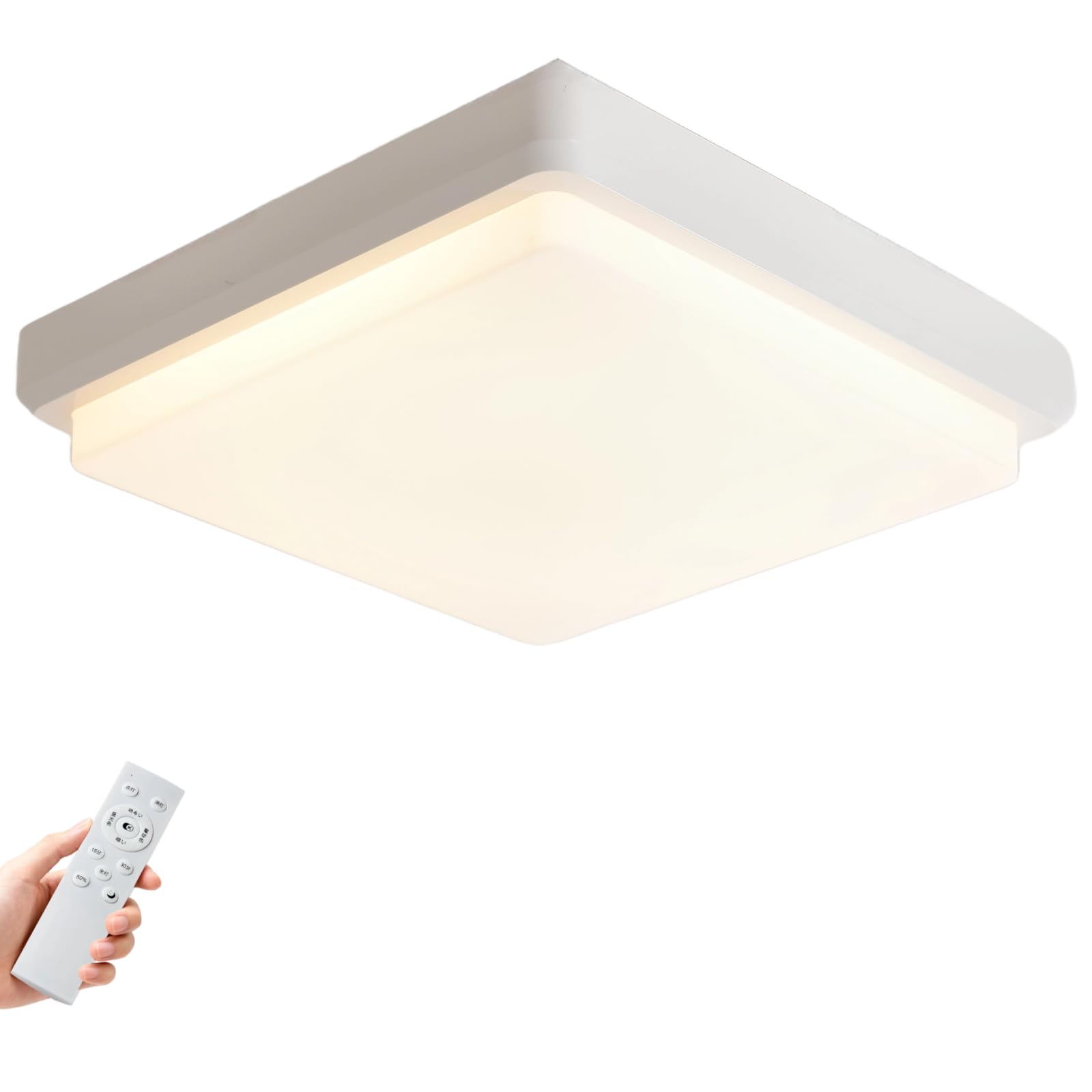 Amazon.co.jp : LEDシーリングライト 和風 30W 四角 正方型~8畳
