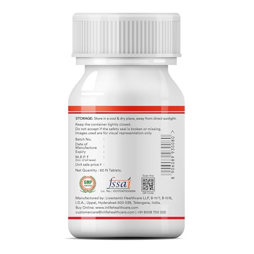 INLIFE Antioxidants Supplements | Lycopene Grape Seed Extract Green Tea Extract | 60 Tablets (Pack of 1, 60)