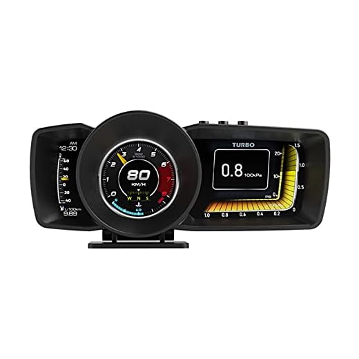 Head Up Display OBD2 GPS HUD Head Up Display Speedometer HUD Display Car Speed ​​Projector Overspeed Alarm Monitor med 3 Ultra-Large LCD Skärm