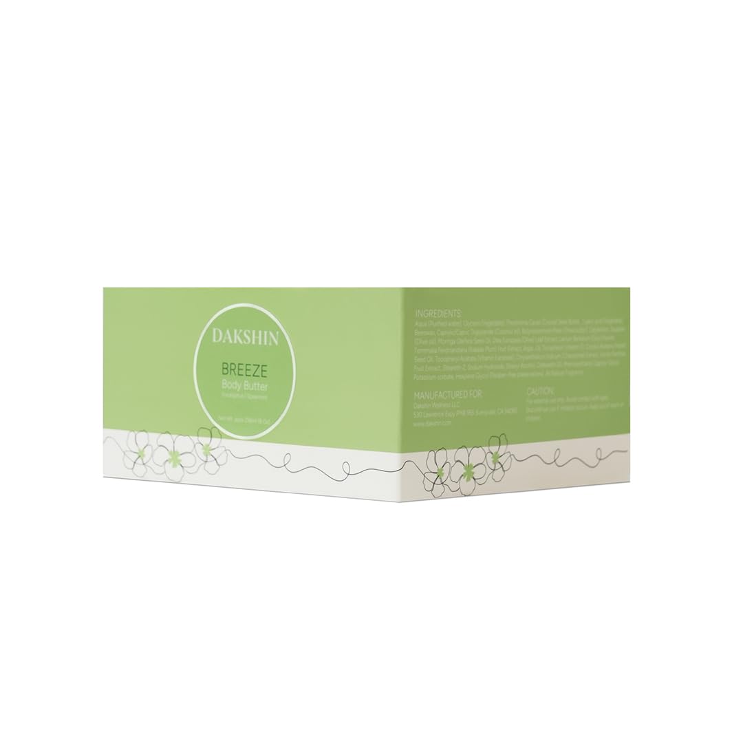 DAKSHIN Breeze Whipped Body Butter | Light Ultra-Nourishing Hydration with Cooling Botanicals | Refreshing Daily Moisturizer | Paraben-Free | 236ml