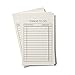HISCOW Italian Leather To Do List Notepad & Pocket Notebook - 3x5 Memo Pad with Secure Pen Holder, Refillable Note Jotter Organizer for Work & Travel, Black