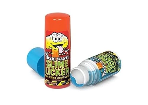 Snack Hut Presents Toxic Waste Slime Lickers Candy - Liquid Sour Slime Licker Candy - With 5 Flavors Of Toxic Waste Hard Candy - Black Cherry, Blue Raspberry, Watermelon, Lemon And Apple Flavors #TOP1