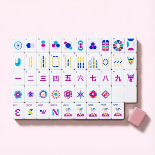 Juego de Mahjong Americano Completo 160 piezas color rosa