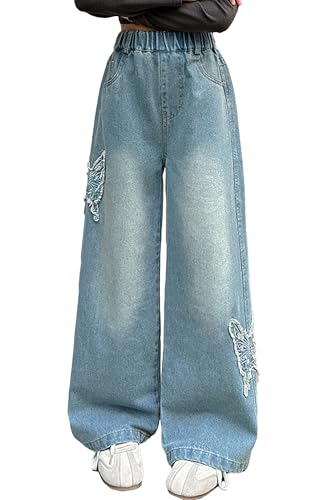 Happy Cherry - Niña Pantalones Largos de Mezclilla Infantil