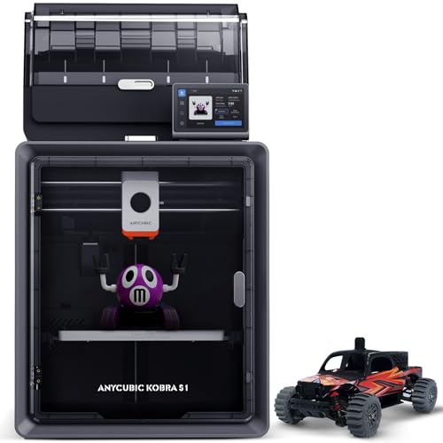 ANYCUBIC Kobra S1 Combo Stampante 3D, Stampante FDM Multicolore, 600 mm/s ad Alta Velocità,...