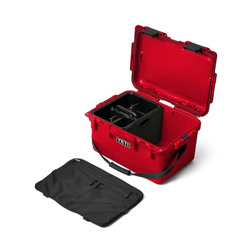 Image of YETI LoadOut 30 GoBox Divided Waterproof Cargo Case, Dry Box, Camera Case, Fishing Tackle Box, Rescue Red