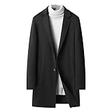 Gen&eacute;rico Abrigo De Lana para Hombre, Tipo Gabardina, Acolchado De Invierno, con Forro De Plum&oacute;n De Ganso Extra&iacute;ble. Cl&aacute;sico Abrigo Largo De Lana,...
