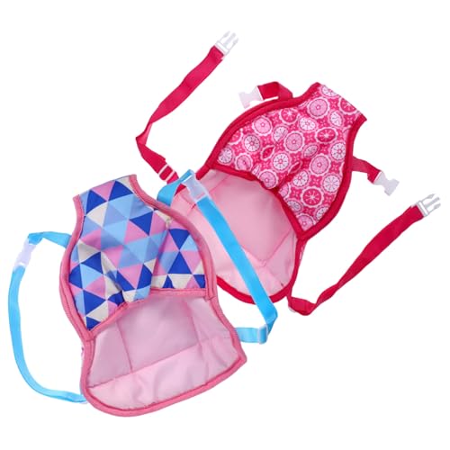 BESPORTBLE 2 Piezas Correas para Muñecas Portamuñecas Infantil Práctico Accesorios para Diseño Único y Fácil de Usar de Bandas para Muñeca Roja y Triángulo