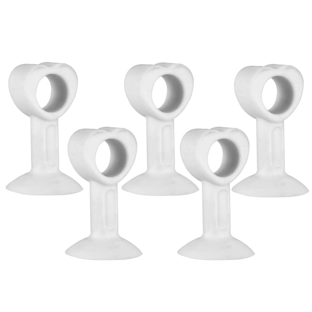 Nvsfzgiyg Blanc Door Wedge Stoppe, Stops, Stoppers,Silicone Stop Punch-Free Handle Bumper Pad Rubber Buffer Stopper For Bathroom, 5Pcs-Pink(Blanc)