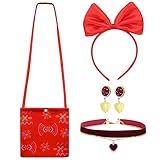 Girls Encanto Costume Accessories Dolores Dress up Accessories for Girls Dolores Headband Bag Necklace Earrings Halloween Christmas Party Favors for Kids