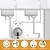 2.5 Gallon Mini Tank Water Heater Under Sink Hot Water 1500W 110V 120V Water Heaters for RV Kitchen RV 1/2”NPT Stainless Steel Hose 3-way Fitting Grey