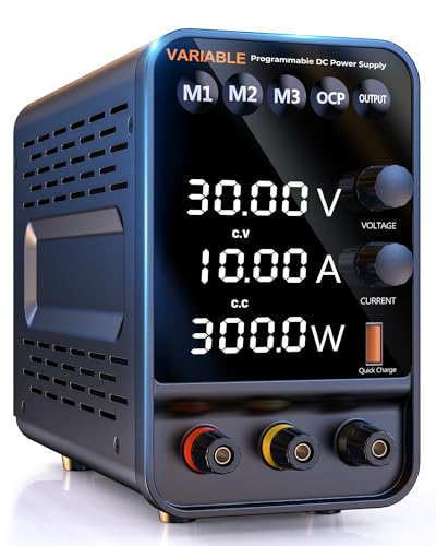 Alimentation de Laboratoire, 30v 10A Alimentation Réglable DC Stabilisée et Programmable avec...