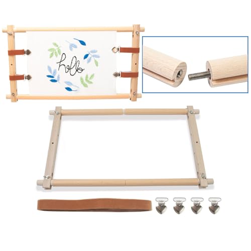Cadre de point de croix en bois avec son support de broderie réglable pour la couture