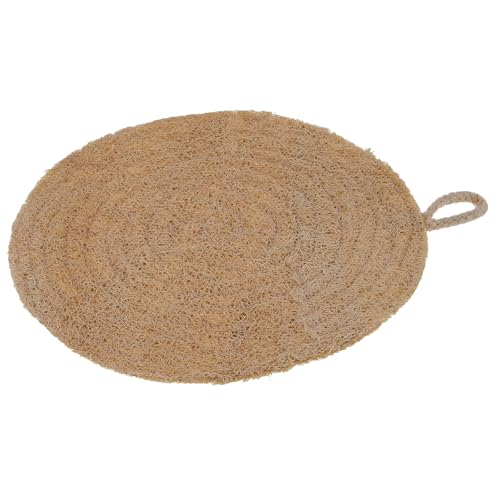 ELAYARD Esponja de Lufa Reutilizable para Doméstico Forro Redondo Doble Capa de 20 CM Paño Antiadherente de Fibra Vegetal para Cocinar al Vapor Bollos Verduras y Pescado