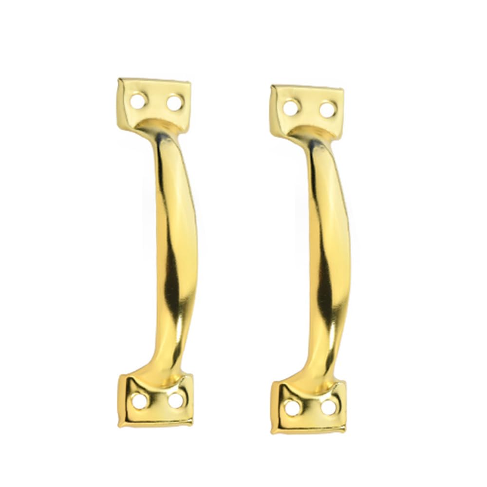 BE-TOOL Gold 2 Pack Hotbed Handle, 5.43 in Door Handles External Iron Door Hardware for Gates, Barns, Shed