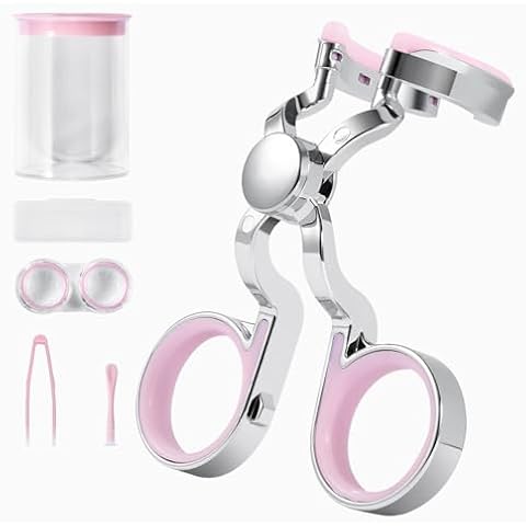 MUQING Colored Contact Lens Aids, Contact Lens Insertion and Remover Tool for New User and Girls with Long Nails, Contact lens Accessories Kits, Easy Carry and Use (Pink) Cover