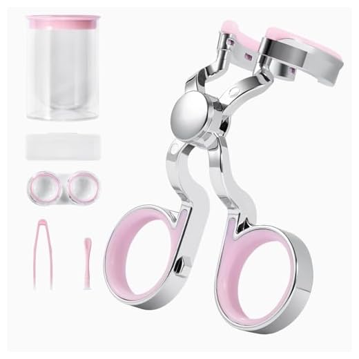 MUQING Colored Contact Lens Aids, Lens Insertion & Remover Tool for New User & Girls with Long Nails, Contact lens Accessories Kits, Easy Carry and Use (Pink)