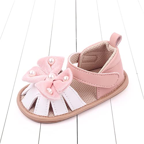 Boys Beach Sandals Summer Children Infant Toddler Girls Sandals Flat Bottom Lightweight Breathable Hook Loop Bow Sandals4