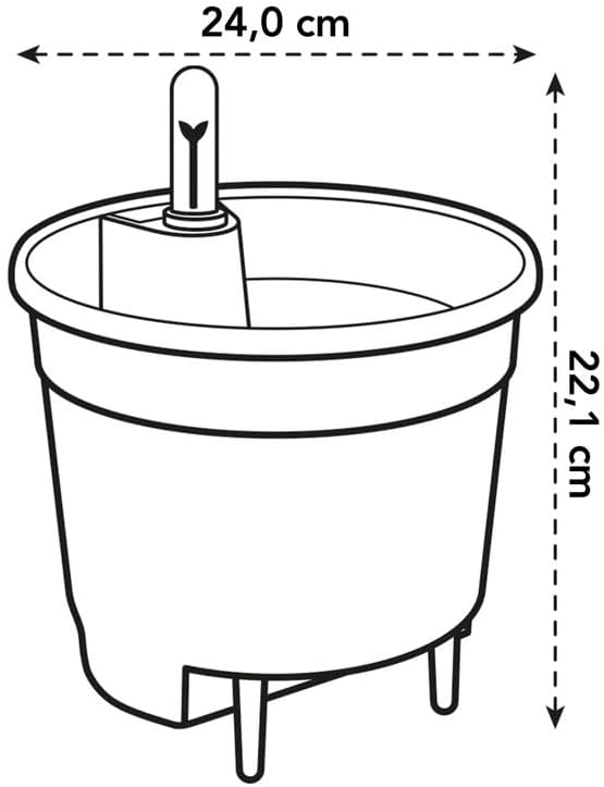 elho Self-Watering Insert 24 - Accessory for Indoor Plant Pots - Ø 23.7 x H 22.2 cm - Black/Living Black