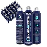 NANO FIT WATER – Oxygen-Infused 9.5+ pH Alkaline Bottled Water, Ultra-Purified & Electrolyte-Enhanced, 100% Recyclable Aluminum Bottles, 16 oz (Pack of 24)
