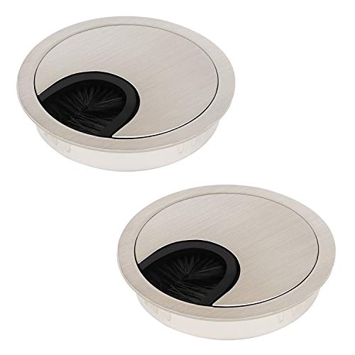 Qliver - Pasacables (2 unidades, 60 mm, con cepillo)