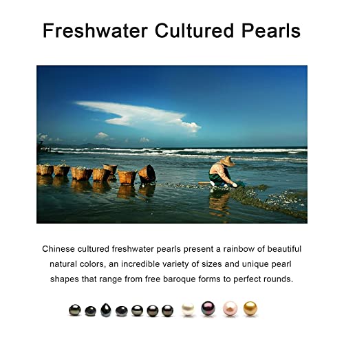 Gn Pearl White Pearl Necklaces For Women Freshwater Cultured Pearl Choker Necklace Handpicked Strand Genuine Cultured Pearl Wedding Pearl Jewelry (6-7Mm) #TOP6