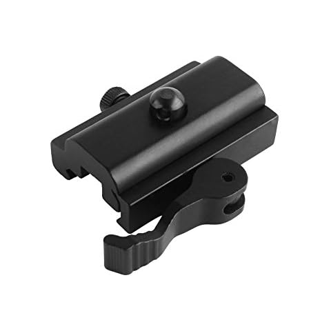 BigTron QD Bipod Adapter Quick Detach Bipod Rail Adapter Mount with Cam Lock for Picatinny Weaver Rail 20mm Cover