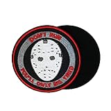 PatchShake Patch de 7,6 cm Halloween Friday The 13th Jason Hockey Mask Bordado Hook and Loop Patch, Funny Meme Patch, Mochila Tática DIY