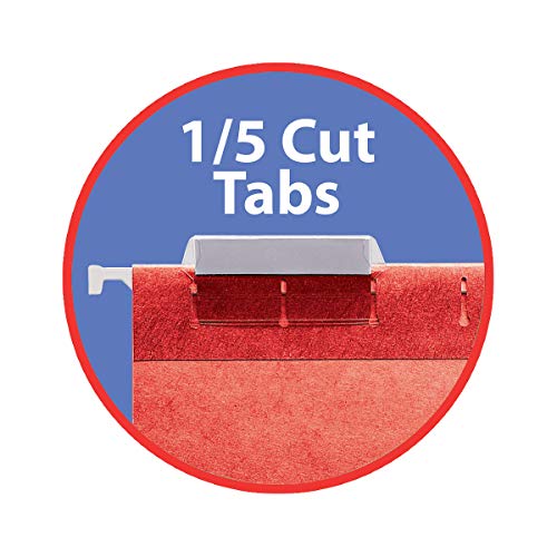 Smead Hanging File Folder With Tab, 1/5-Cut Adjustable Tab, Legal Size, Assorted Colors, 25 Per Box (64159) #TOP4