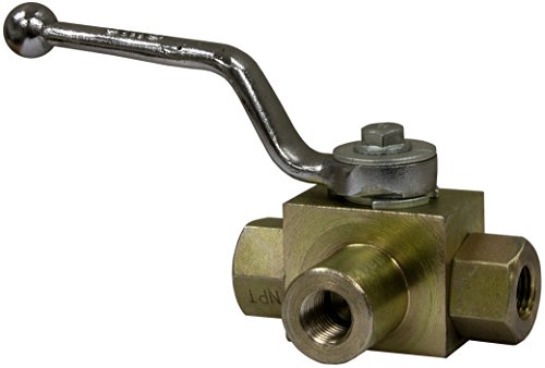 Buyers Products HBV3W050 - Válvula de bola (válvula, bola de 3 vías, 1/2 pulgada, 5000 psi)