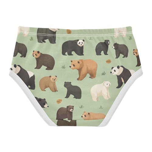 Wusikd Bear Panda Girls' Underwear Cotton Girls Briefs Soft Toddler Underwear 2T2