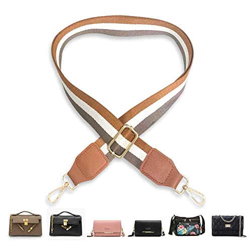 Bunter Schultergurt für 3.8cm breit Damen Schulterriemen Zubehör Tragegurt Längenverstell barer DIY Zubehör für Tasche 85-145cmVerstellbarer Schultergurt TaschenTaschengurte (Orange und Weiß) Cover
