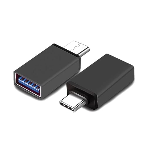 USB C アダプタ 2個セット 高速USB-C 3.1 & USB-A 3.0アダプタ USB Type-C機器対応 MacBook/ChromeBook Pixel/Nexus Tablet他対応 (ブラック)