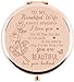 Sanamuo Gifts for Wife, Beautiful Wife Gift Compact Mirror, Birthday Gifts for Women, Wedding Anniversary, Valentines Day, for Wife(Rose Gold)