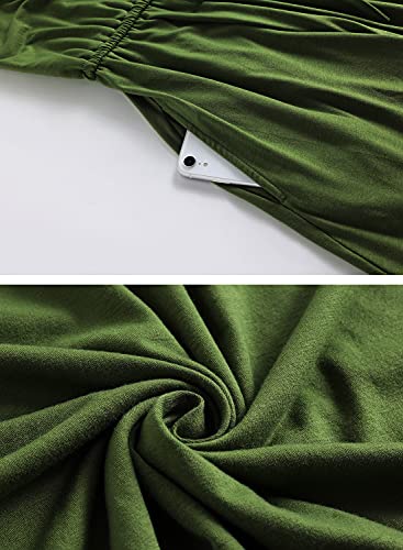 Image of Women's Casual Summer Dress Beach Sleeveless Spaghetti Strap Adjustable Waist A Line Sun Dresses with Pockets 826