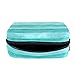 Jessgirl Makeup Toiletry Bag Purse Cosmetic Bag, abstract turquoise wood, 7.3x3x5.1 INCH18.5x7.5x13 CM (LZAHZB)