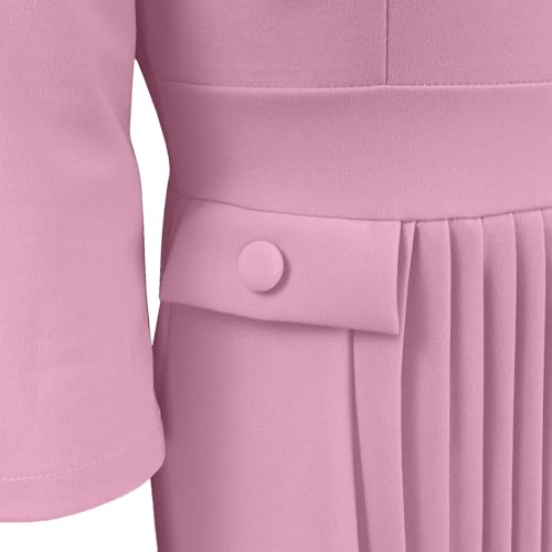Image of Wear to Work Midi Dress for Women Business Casual A-line Dress Elegance Church Outfits