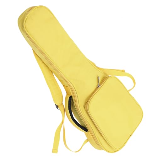 GLEAVI Estuche Acolchado para Ukelele de 26/27 Pulgadas Bolsa Portátil de Lona Gruesa Amarilla Funda...
