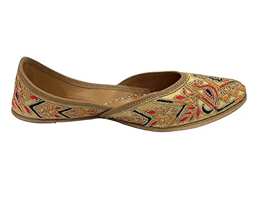 Women's Punjabi Jutti for Ethnic Shoes Soft Mojari Traditional Indian Jooti Leather Sandles Handmade Juti3
